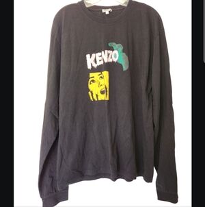 Kenzo Black cotton Crewneck with Graphic Print